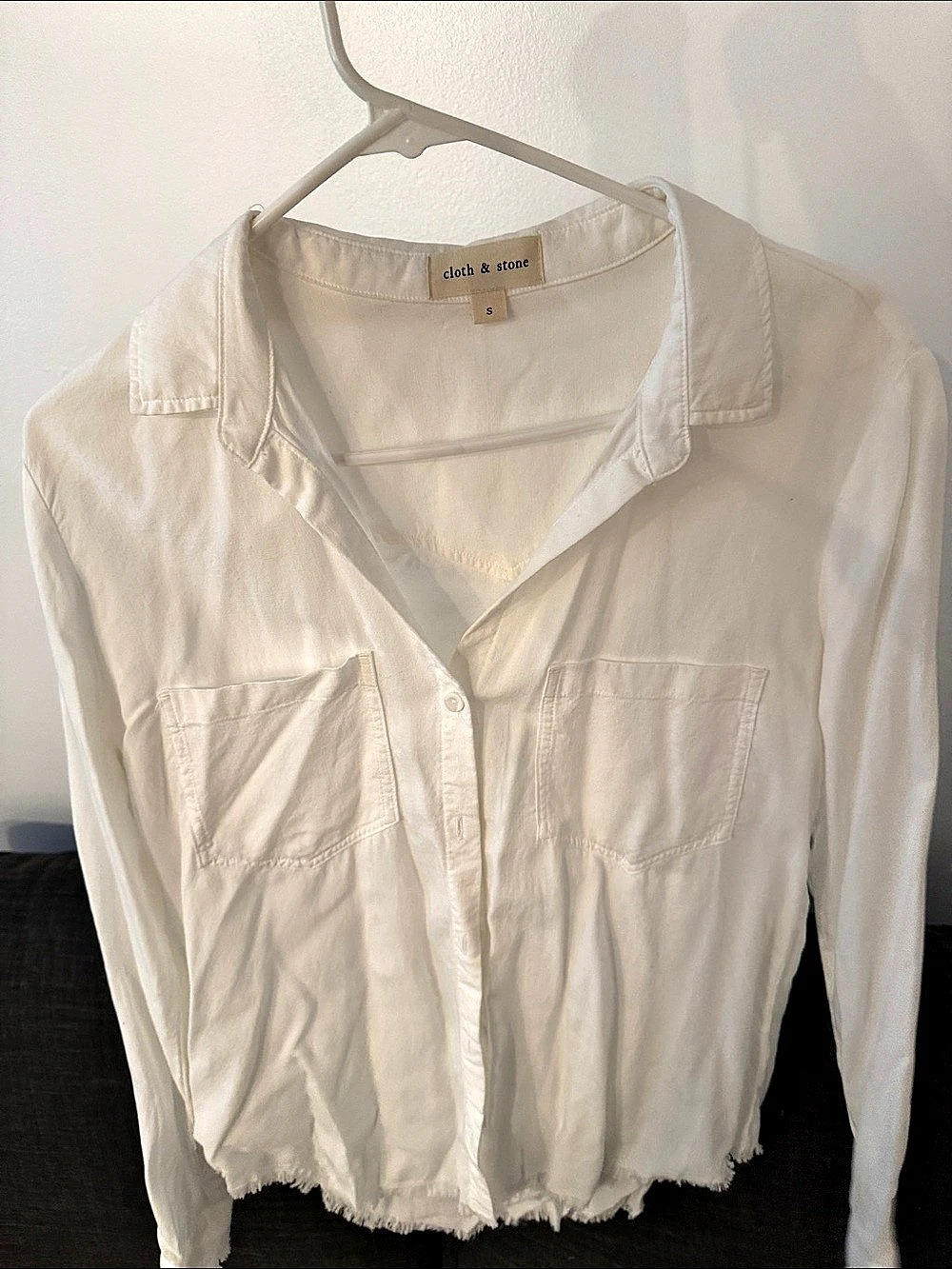 Cloth and Stone Women's Button Down Shirt in White